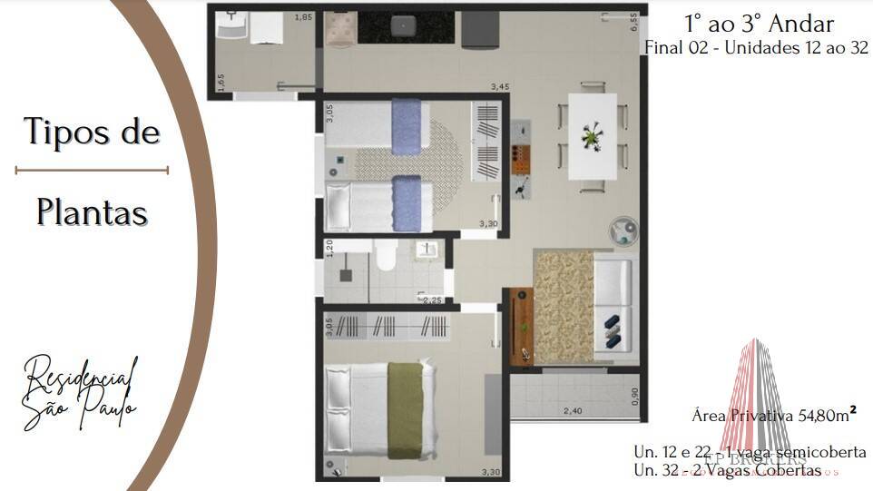 Apartamento à venda com 2 quartos, 52m² - Foto 7