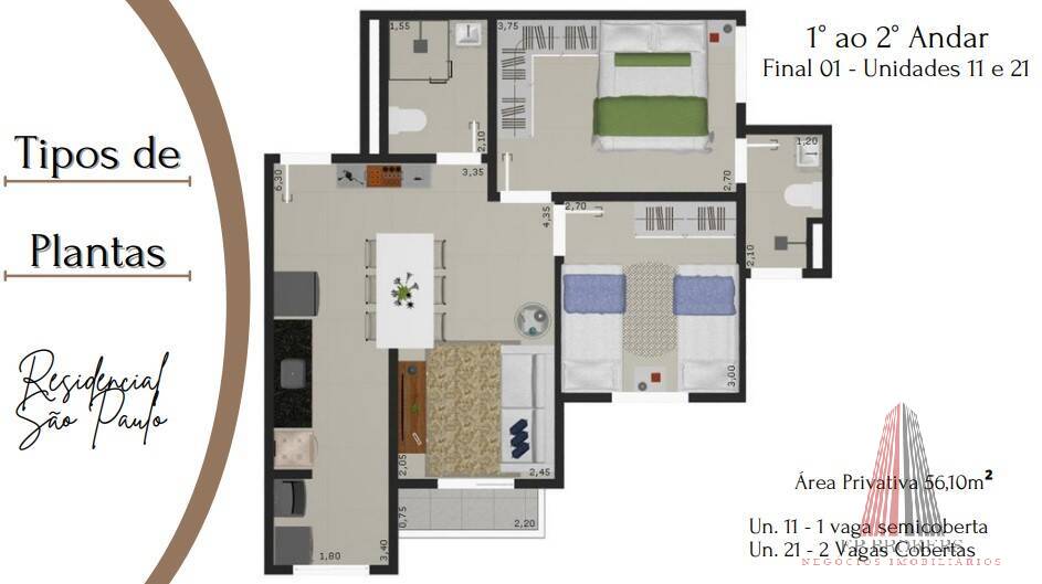 Apartamento à venda com 2 quartos, 52m² - Foto 8