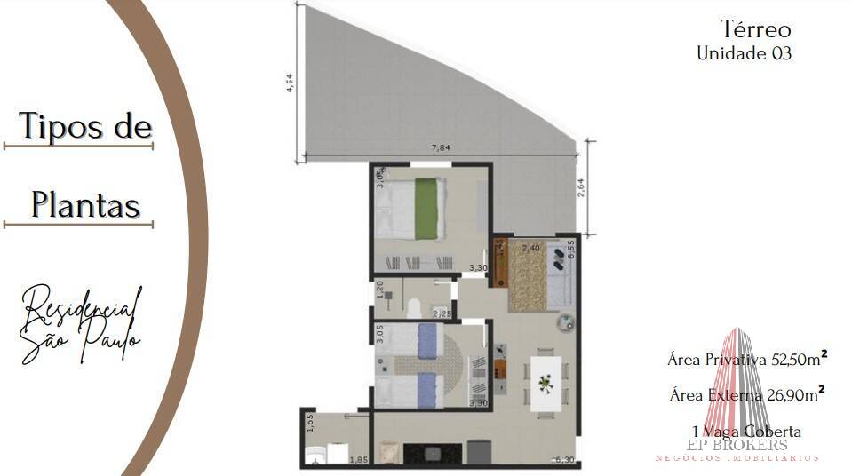 Apartamento à venda com 2 quartos, 52m² - Foto 9