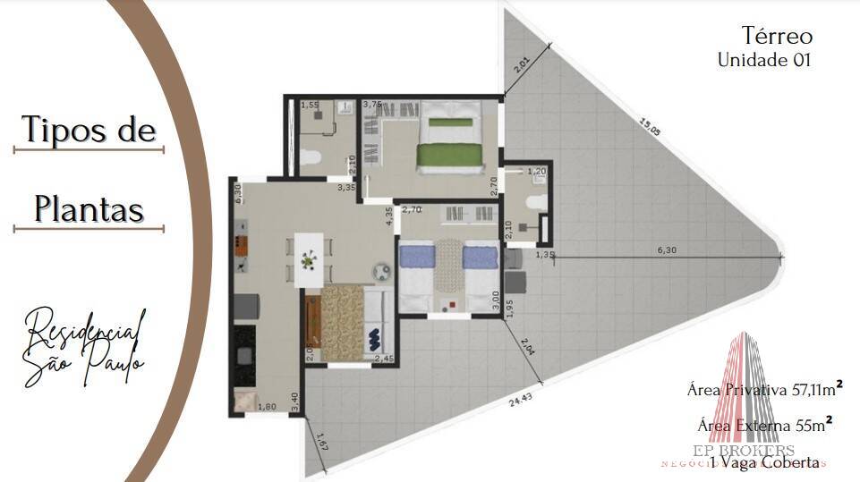 Apartamento à venda com 2 quartos, 52m² - Foto 11