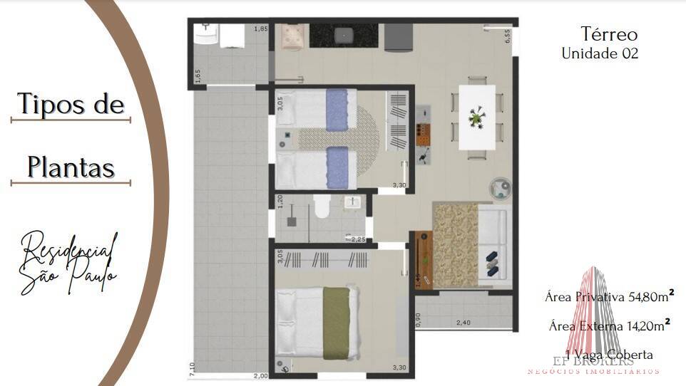 Apartamento à venda com 2 quartos, 52m² - Foto 10