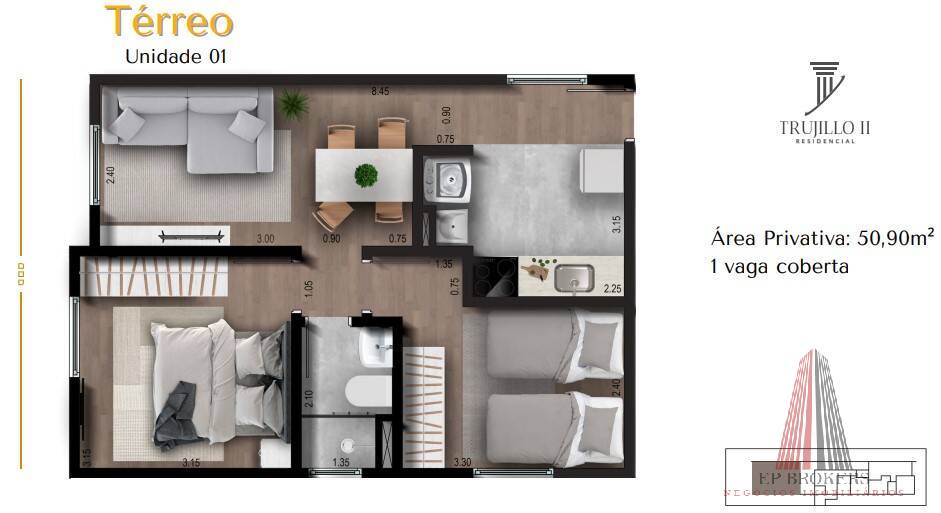 Apartamento à venda com 2 quartos, 52m² - Foto 15